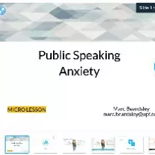 Image of the resource: A Micro Lesson on Public Speaking Anxiety within Oral Presentation classes