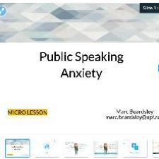 Image of the resource: A Micro Lesson on Public Speaking Anxiety within Oral Presentation classes